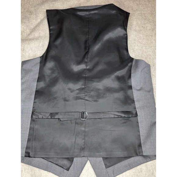 Awearness Kenneth Cole Suit Vest Wool Blend Large Gray Casual 5 Buttons Tieback‎ - Picture 4 of 7